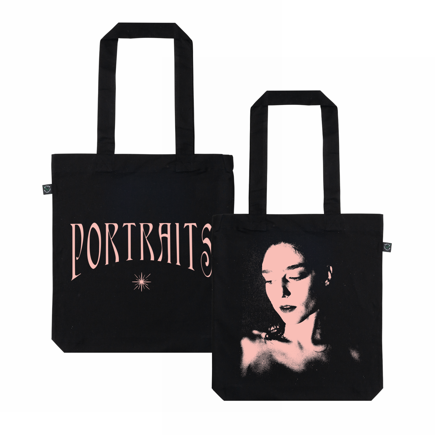 Portraits Black Tote Bag | Birdy Official Store